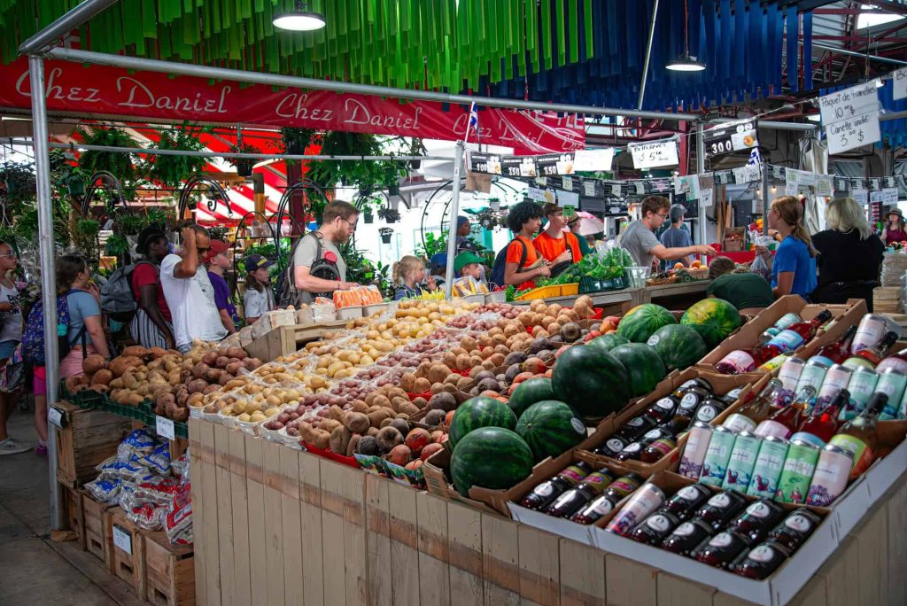 people in a fresh market